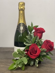 Bottle Bouquet - Champagne Flower Power, Florist Davenport FL
